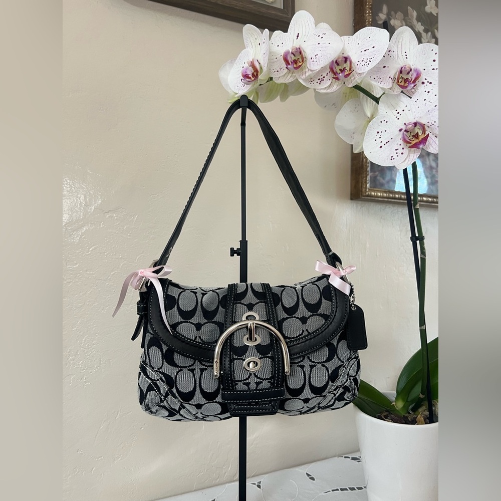 Black and Gray Designer Shoulder Bag